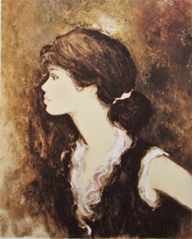 Bernard Charo y- 1931 Nantes - kleurlitho - meisje kopen? Bied vanaf 54!