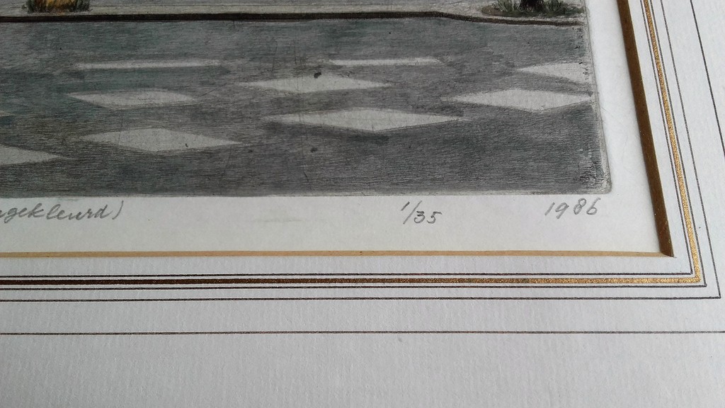 Freerk Los - Bank Mees & Hope, Kneuterdijk Den Haag - Ingekleurde Ets kopen? Bied vanaf 1!