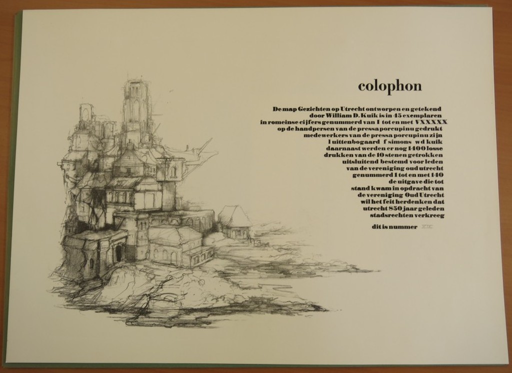 Dirkje Kuik: Map met 10 litho's, Gezichten op Utrecht  kopen? Bied vanaf 450!