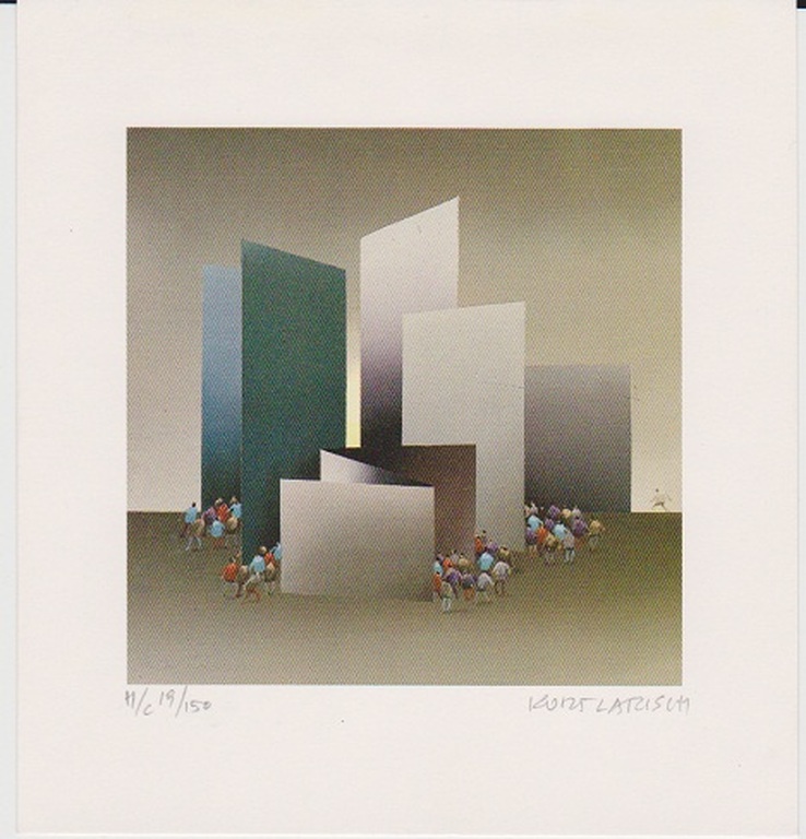 Kurt Larisch: Lithografie, The Crowd II kopen? Bied vanaf 10!