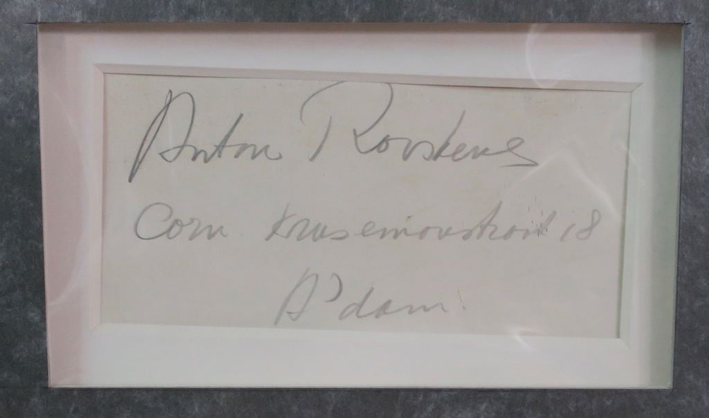 Anton Rooskens: Collage op papier, Compositie Vogelman - Ingelijst (Groot) kopen? Bied vanaf 1!