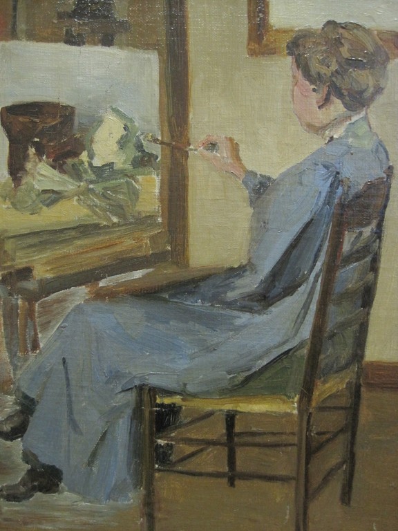 Jan Giesen 1900-1982 "portret van de Joffer Coba Ritsema" omstreeks 1940 verkocht voor € 55!