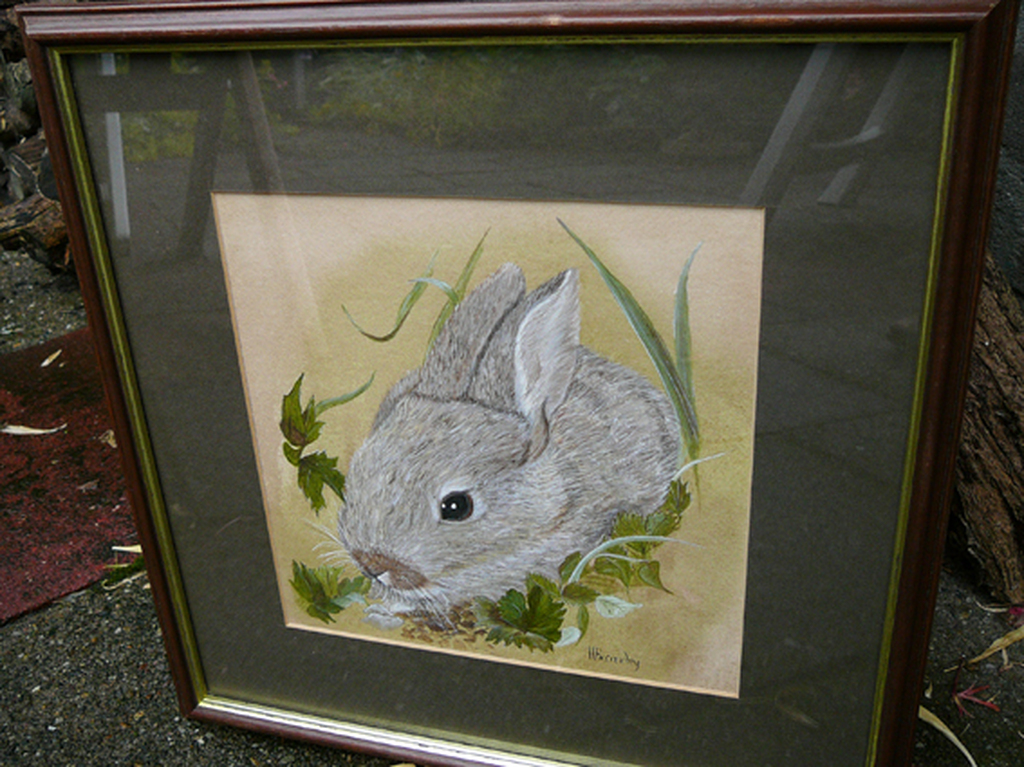 H. Brierley: Rabbit in the Wood -aquarel- kopen? Bied vanaf 25!