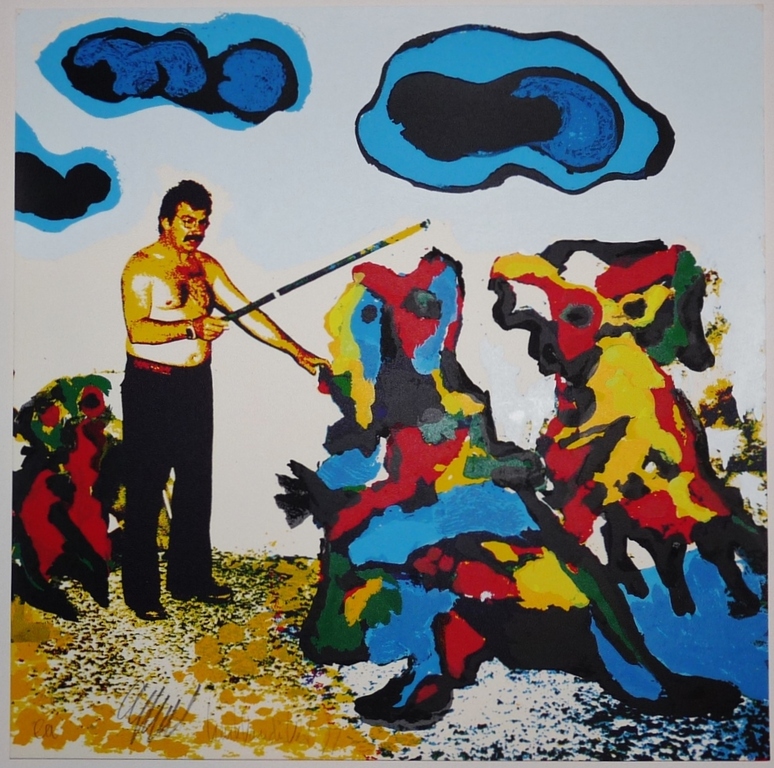 Karel Appel, Kleurenzeefdruk, De Tovenaar, Gesigneerd kopen? Bied vanaf 199!