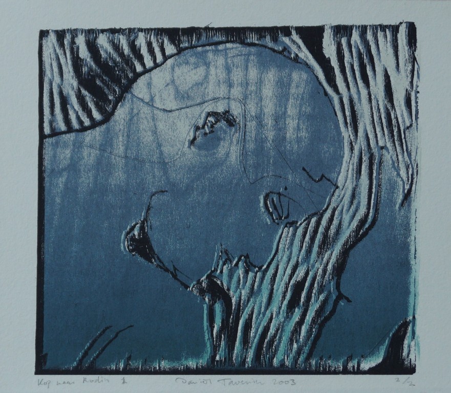 Daniel Tavenier - gesigneerde ets - Kop naar Rodin - 2003 kopen? Bied vanaf 25!