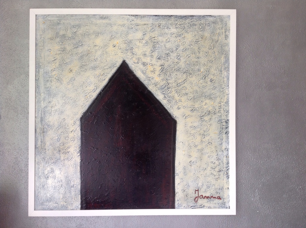 Janna Straus van de Geest: olieverf op doek ,Het Huis verkocht voor € 95!