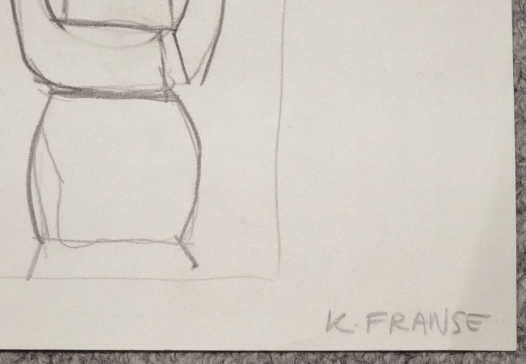 Kees Franse, Tekening, Studies van vazen e.d., Gesigneerd kopen? Bied vanaf 45!