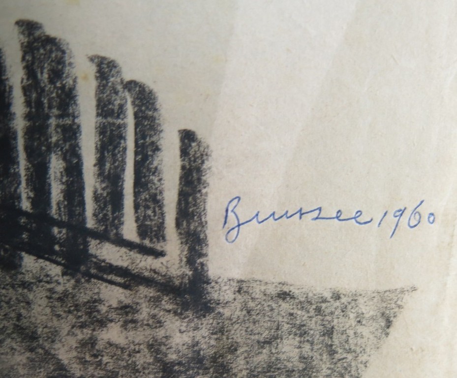 Gerard Brussee: 3 houtskool tekeningen, naakt portretten kopen? Bied vanaf 1!