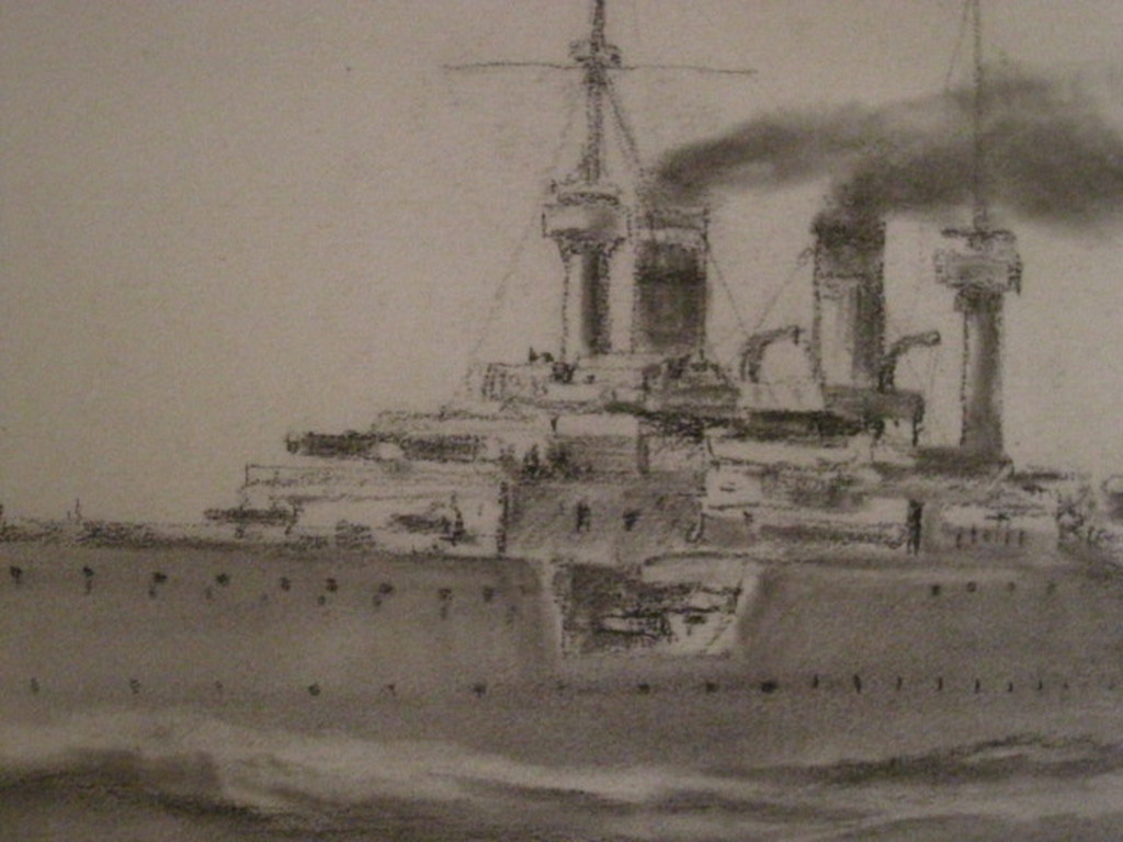 Fraaie potloodtekening G.LKiers 1838-1916 "pantserdekschip Hr Ms Gelderland " kopen? Bied vanaf 1!