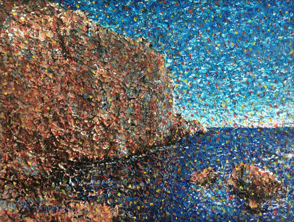 Jack Vissers - Jack Vissers - Ordinary Landscapes - acryl op paneel, gelijst verkocht voor € 90!