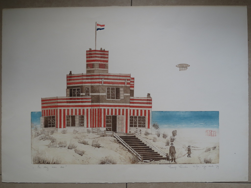 Leentje Linders   Ingekleurde ets   kopen? Bied vanaf 50!