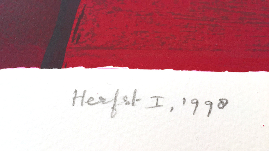 Ton Schulten - Herfst 1 - Gesigneerde zeefdruk - 1998 kopen? Bied vanaf 200!