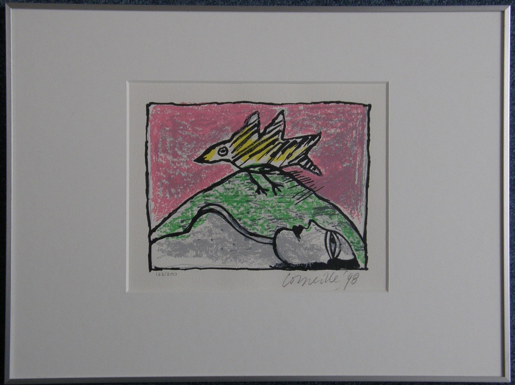 Corneille: zeefdruk, genummerd en gesigneerd verkocht voor € 135!