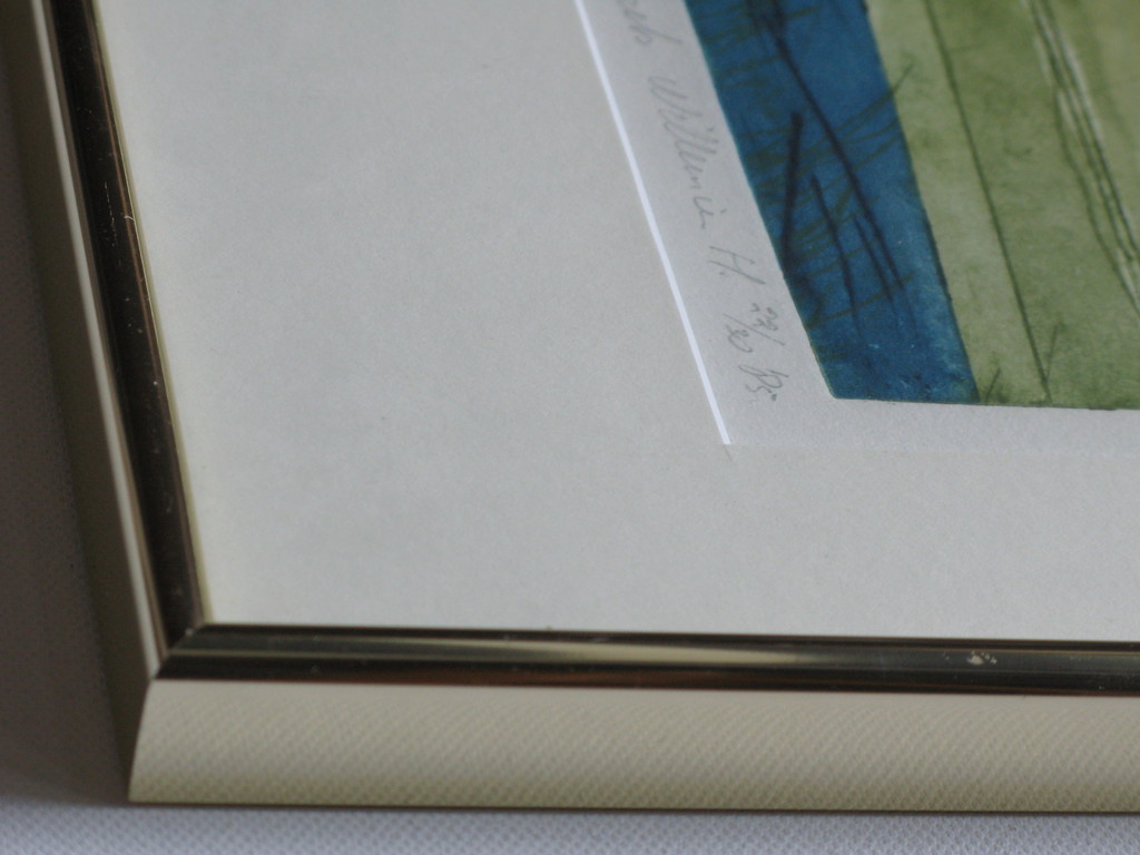 WILLEMIEN HOLTERMAN - prachtige ETS uit 30 - GESIGNEERD en mooi INGELIJST. kopen? Bied vanaf 80!