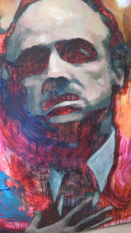 Peter Donkersloot - The Godfather Acryl- en olieverf op linnen - gesigneerd  kopen? Bied vanaf 495!