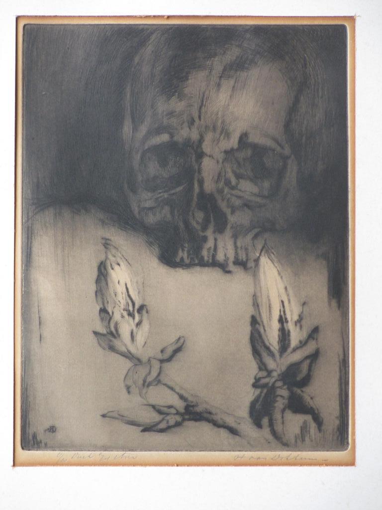 Hans van Dokkum, Stilleven met magnoliatak, Ets kopen? Bied vanaf 1!