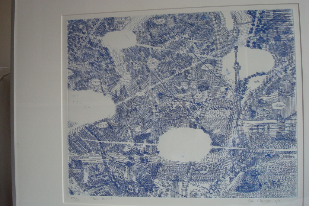 STAN KLAMER: Lithograph, 'hier is het' '94 kopen? Bied vanaf 1!