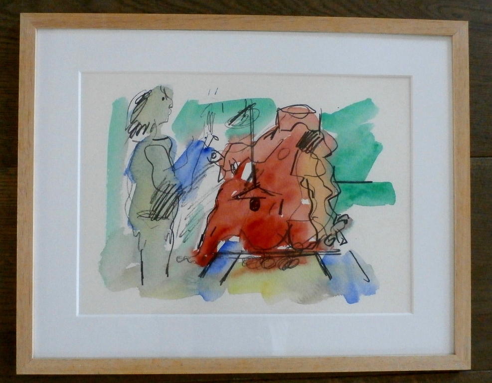 Jan Sierhuis - ingelijste handingekleurde litho - 1974 kopen? Bied vanaf 1!