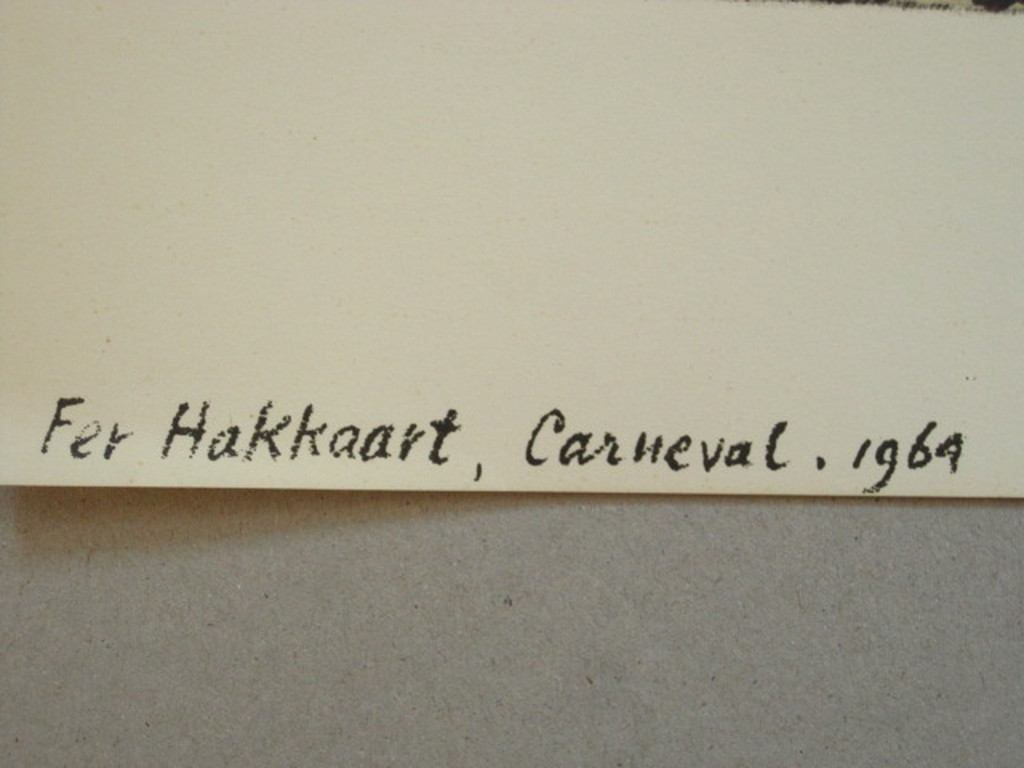Fer Hakkaart (1941-) Leiden litho "Carneval" 1964   kopen? Bied vanaf 1!