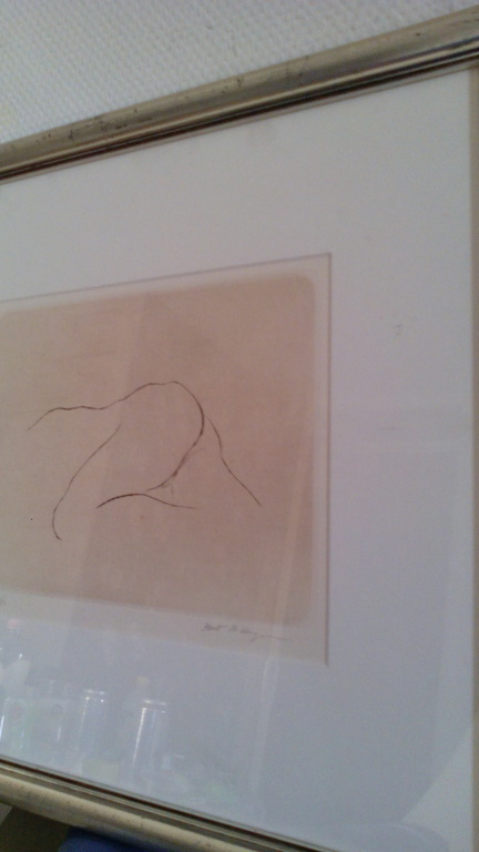 Bert de Keyser, droge naald ets, naakt model, zeer subtiel en elegant. kopen? Bied vanaf 1!