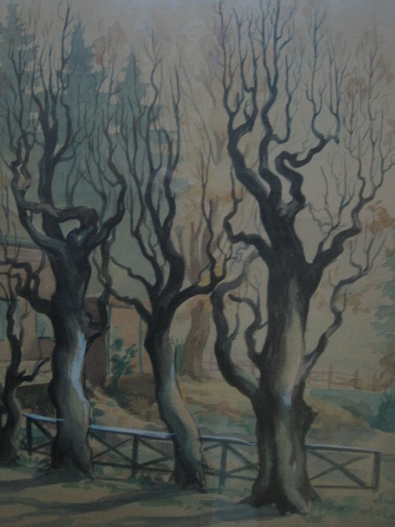 sfeervol Russisch aquarel "Landschap in vroege ochtend" gesigneerd D. Dolgoff kopen? Bied vanaf 1!