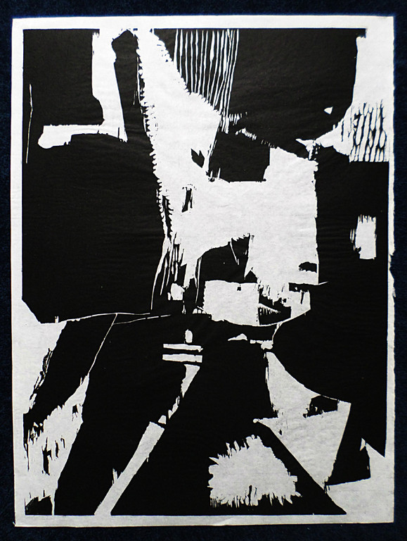 Guillaume Le Roy - Abstracte voorstelling, houtsnede kopen? Bied vanaf 50!