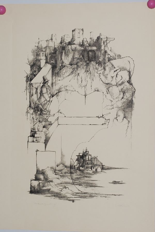 Dirkje Kuik: Mooie litho. Nieuwe Gracht 96 verkocht voor € 50!