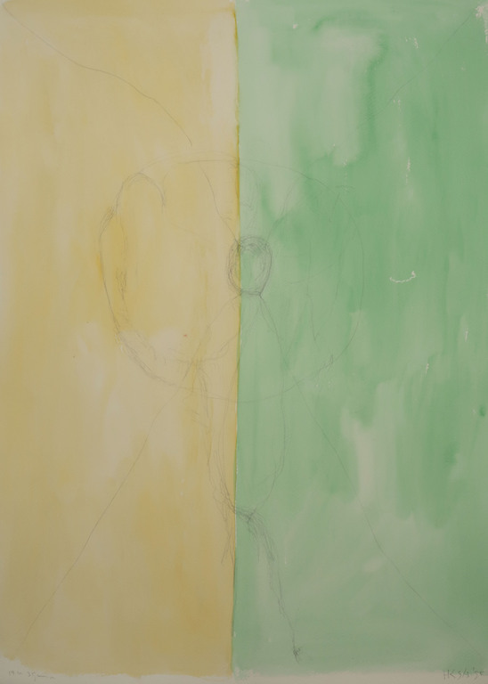 Hans Kuijs: Aquarel, Z.T. Geel-groen kopen? Bied vanaf 1!