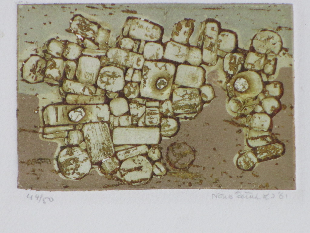 Nono Reinhold, Compositie, Reliëf kleurets 1961 kopen? Bied vanaf 45!