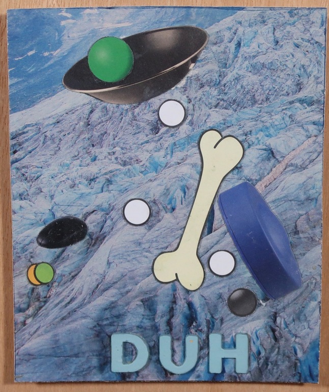 Reinier Lucassen: Collage, DUH - Ingelijst verkocht voor € 250!