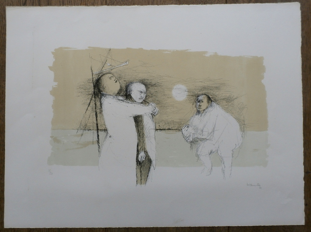 Metten Koornstra - kleurenlitho: 3 figuren kopen? Bied vanaf 50!