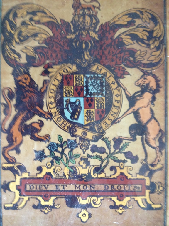 Achterglas schilderij wapen Koninklijke Britse House of Stewart kopen? Bied vanaf 1!