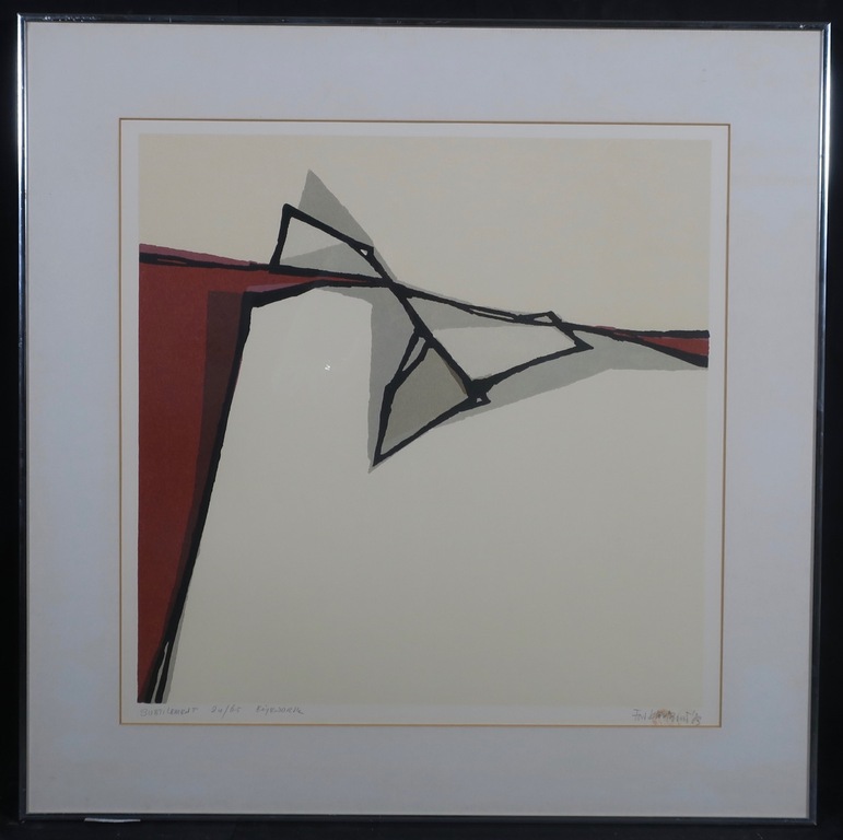 Fon Klement: Boardsnede, Subtilement - Ingelijst verkocht voor € 100!