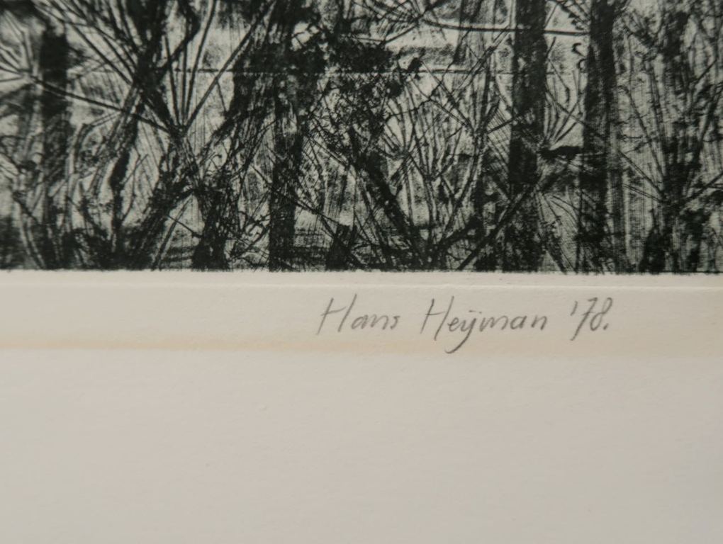 Hans Heijman: Ets, Twee wilgen kopen? Bied vanaf 1!