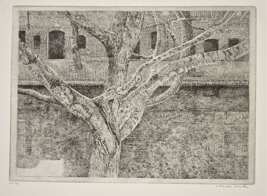 Charles Donker: Ets. Boom langs gracht verkocht voor € 80!