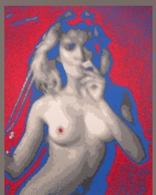 Henk van der Vet (1939) - kleurenzeefdruk - Half ontblote nachtclubdanseres kopen? Bied vanaf 35!