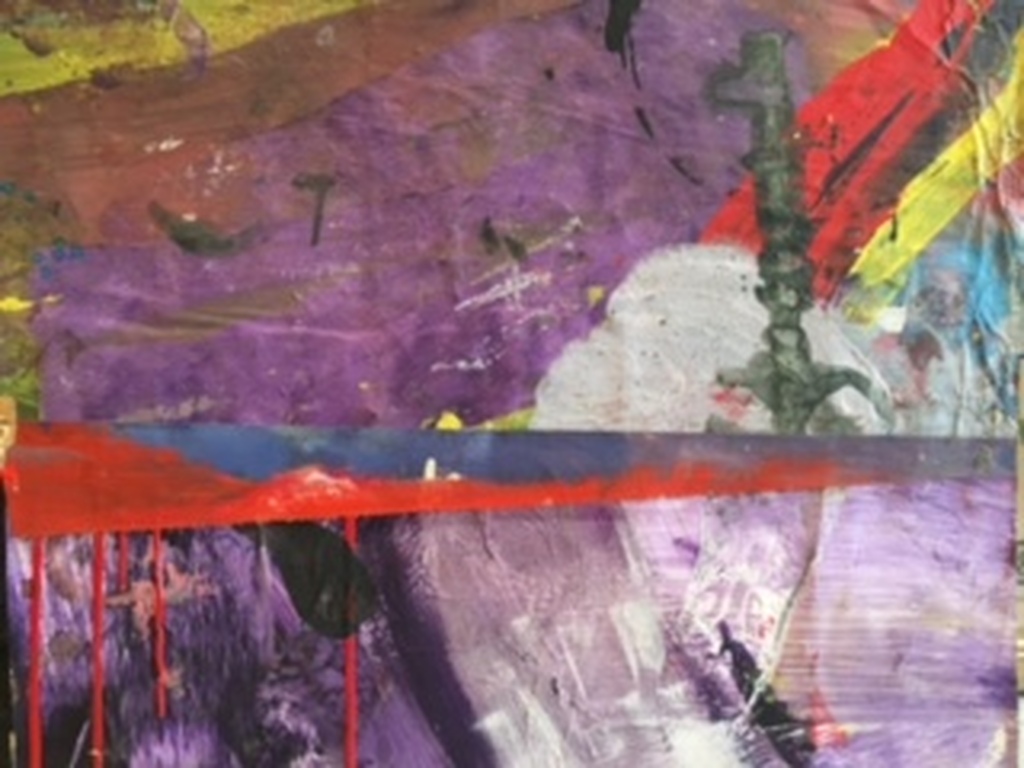 Peter Klashorst - abstract werk - olieverf op hardbord kopen? Bied vanaf 1!