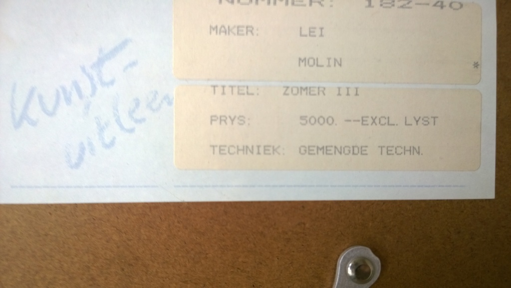  Lei Molin gemengde techniek Zomer 3 incl lijst kopen? Bied vanaf 400!