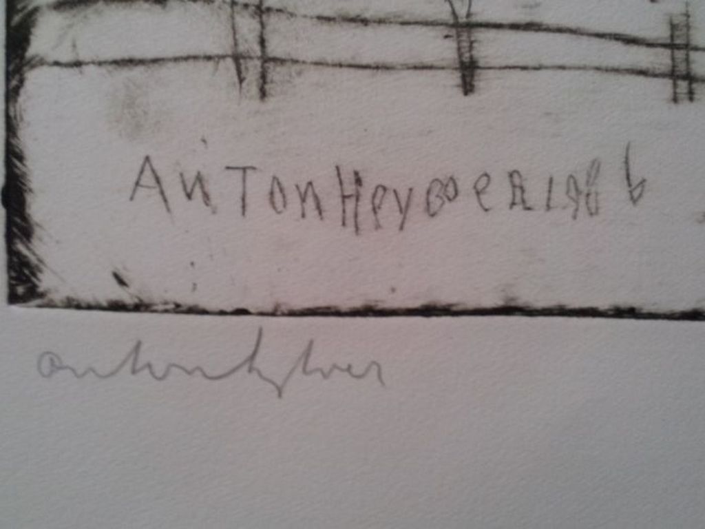 Heyboerhuisjes in Den Ilp - gesigneerde ets - 1986 kopen? Bied vanaf 70!