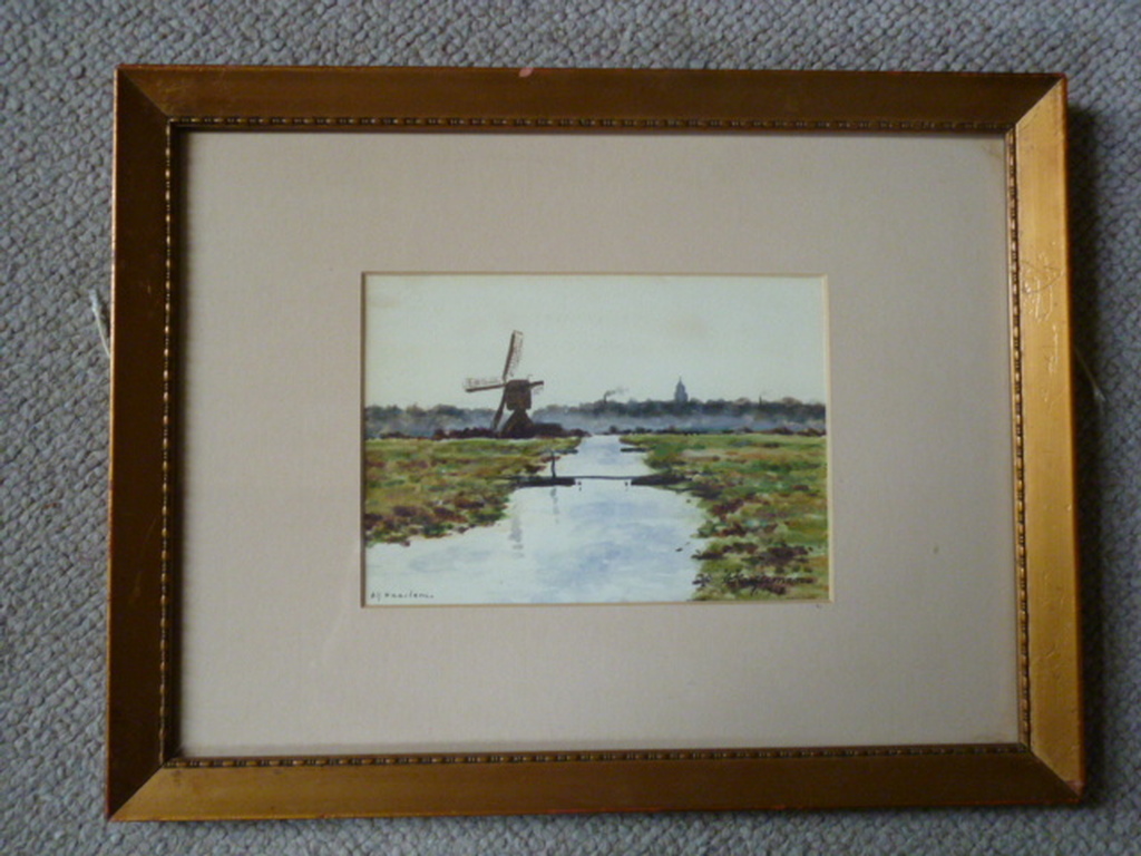 Adriaan Kruseman - aquarel - Bij Haarlem kopen? Bied vanaf 65!
