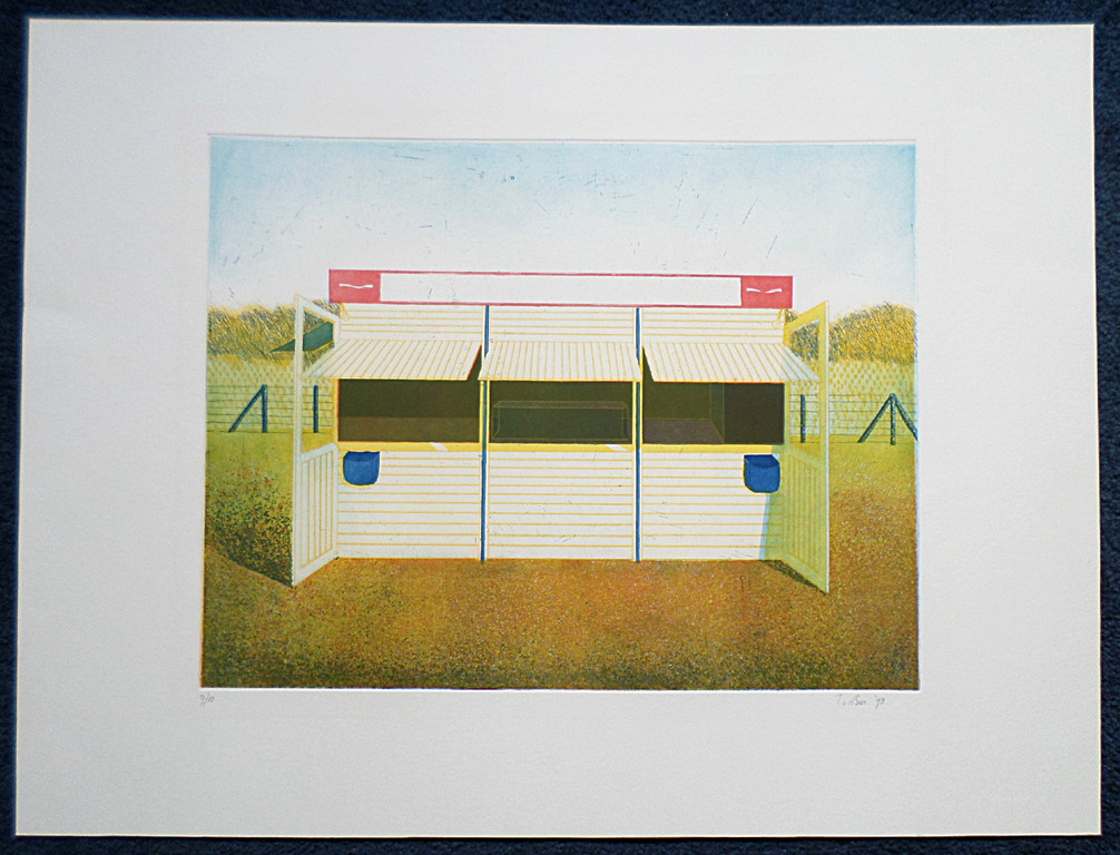 Tiny van der Sar - Strandtent, kleurenets/aquatint kopen? Bied vanaf 40!