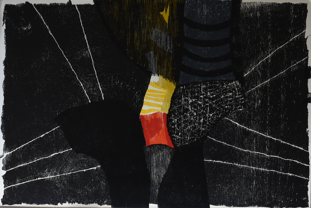 Guillaume Le Roy # COMPOSITIE # houtsnede, 1976, mint- verkocht voor € 315!