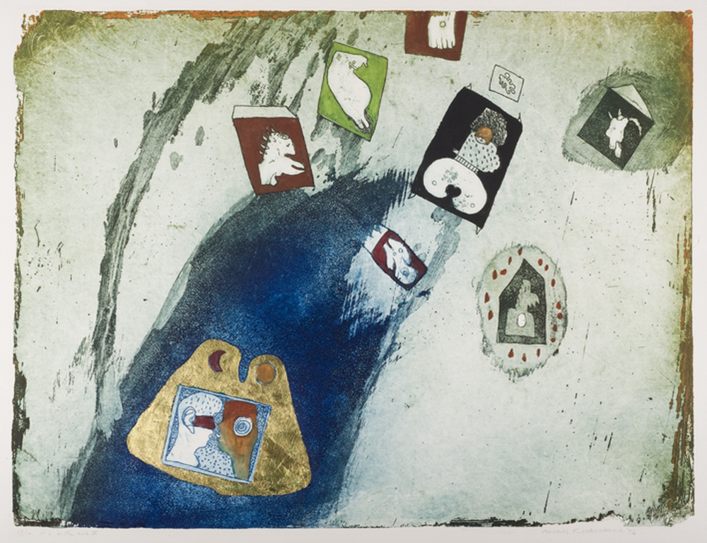 It's in the air I, kleurets met bladgoud verkocht voor € 170!