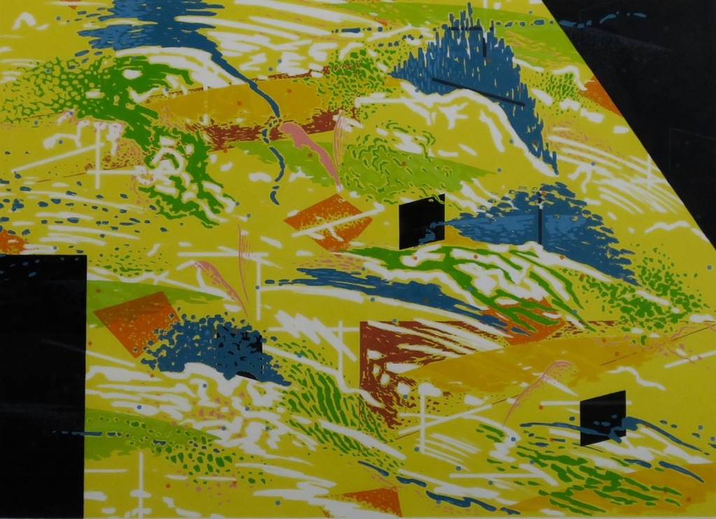 Steef van der Ende: Zeefdruk, Zonder titel - Ingelijst kopen? Bied vanaf 35!