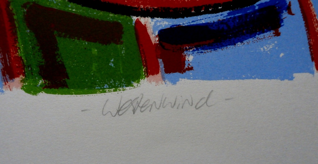 Susette van de Lande - zeefdruk: Westenwind - 1994 kopen? Bied vanaf 25!