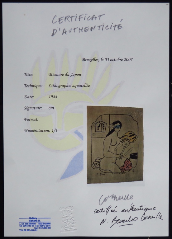 Corneille: Handgekleurde litho, Memoire de Japon kopen? Bied vanaf 1225!