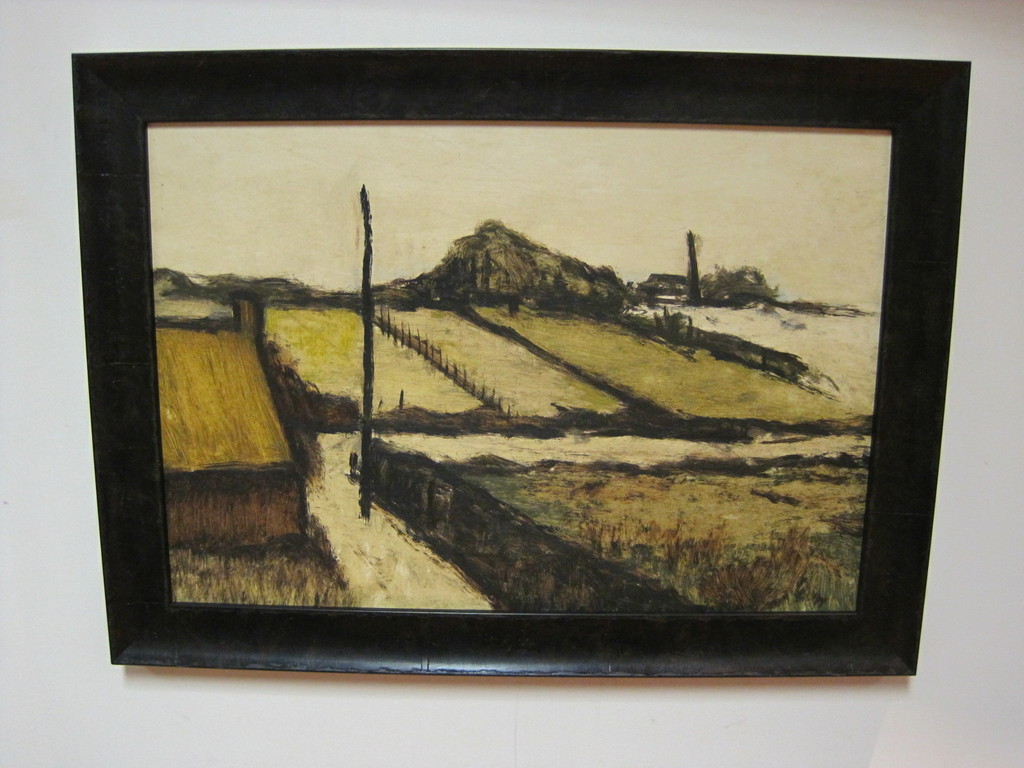 Metten Koornstra 1912-1978 olieverf/papier verstild landschap Frankrijk  kopen? Bied vanaf 180!