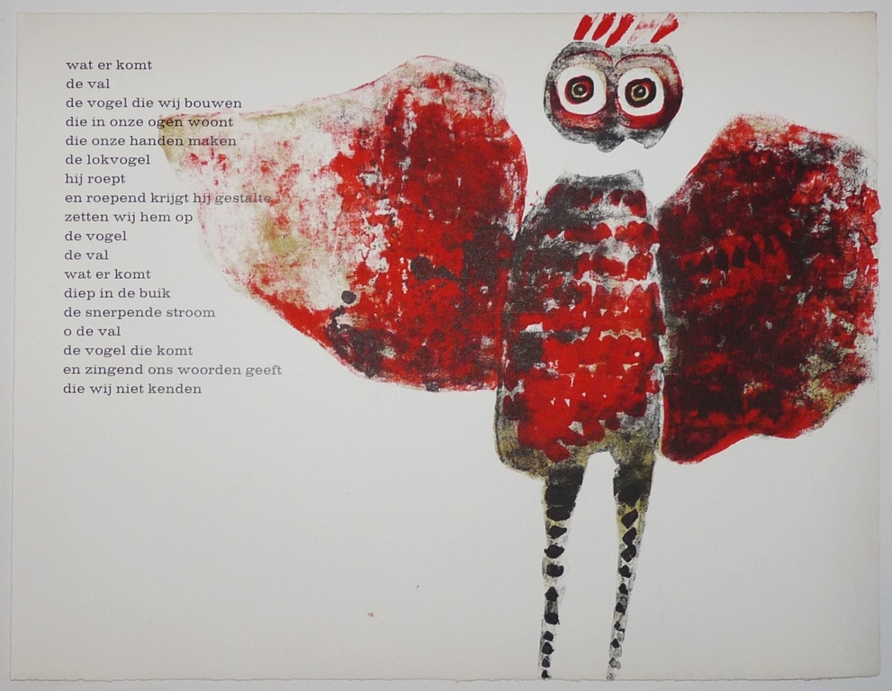 Jef Diederen, Litho, De Val, 1965 verkocht voor € 39!