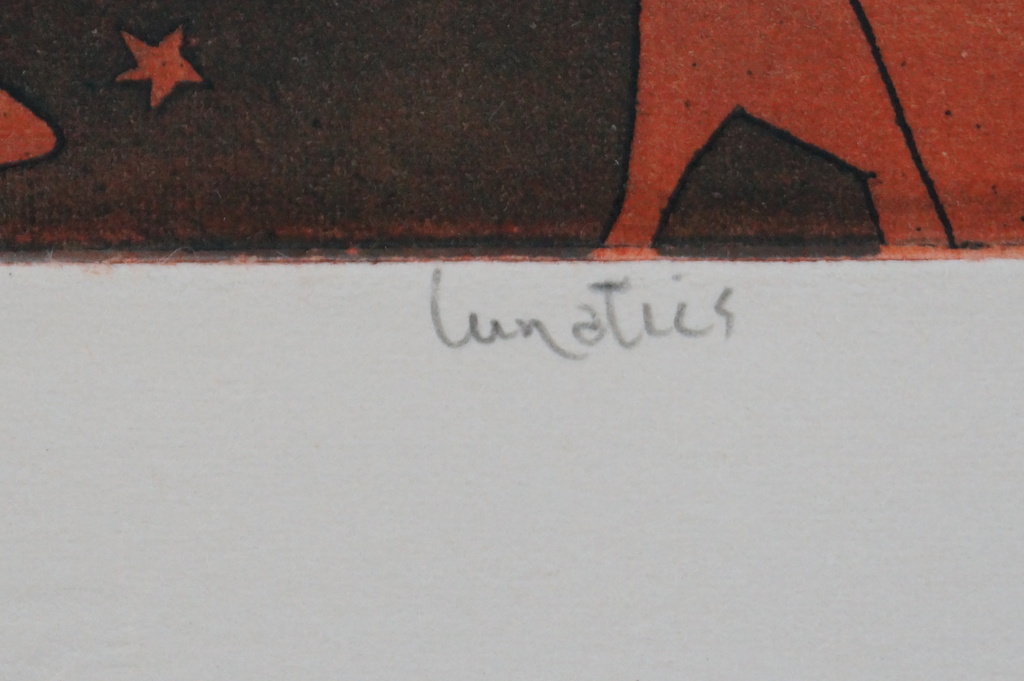 Mark Visione - gesigneerde ets - Lunatics kopen? Bied vanaf 10!