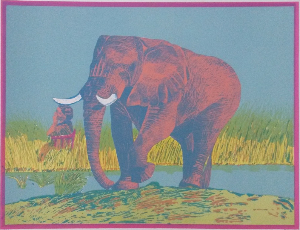 Antonio Segui - LAATSTE KEER AANGEBODEN - Antonio Seguí - L' éléphant à la marée - 1973 kopen? Bied vanaf 10!
